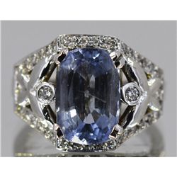 Blue Elbaite Tourmaline w/ Diamond