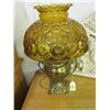 Image 1 : Miller brass lamp with amber starburst shade