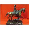Image 1 : R.A. Seluca bronze Equestrian statuary of madame with dog