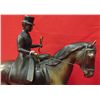 Image 2 : R.A. Seluca bronze Equestrian statuary of madame with dog