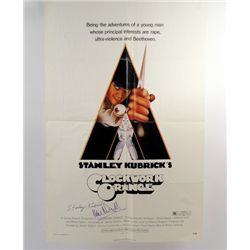 A Clockwork Orange Original Signed Stanley Kubrick/Malcolm McDowell Poster