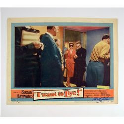 I Want To Live Robert Wise Signed Lobby Card