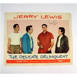 The Delicate Delinquent Jerry Lewis Signed Lobby Card