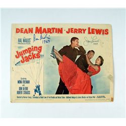 Jumping Jacks Jerry Lewis/Dean Martin Signed Lobby Card