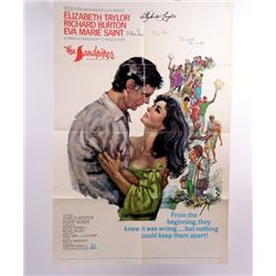 The Sandpiper Elizabeth Taylor, Richard Burton, Eva Marie Saint, Vincent Minnelli Signed Poster