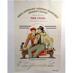 The Sting Redford, Newman, Roy Hill, Hamlisch, Etc. Signed Poster