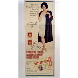 Butterfield 8 Elizabeth Taylor, Eddie Fisher, Dina Merrill Signed Banner