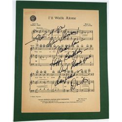 I'll Walk Alone Dinah Shore Signed Sheet Music