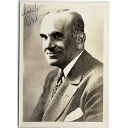 Al Jolson Autographed Photo