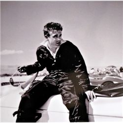 James Dean Original Racing Inter-Negative Sitting On His Speedster