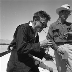 James Dean Negative With Racing Crew