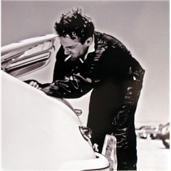 James Dean Inter-Negative Working His Speedster Engine Before Race