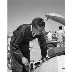 James Dean Racing Photo Negative