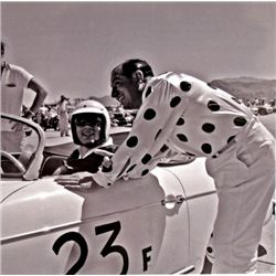 James Dean Original Negative In His Speedster Smiling Before Race