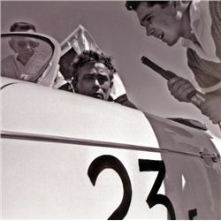 James Dean Original Negative In His Speedster Being Interviewed