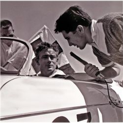 James Dean Original Negative In His Porsche Speedster Being Interviewed
