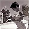 Image 1 : James Dean Original Negative In His Speedster 23F Before Race Being Interviewed