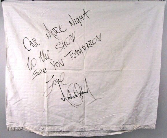 Michael Jackson Dangerous Tour Handwritten Signed Pillowcase