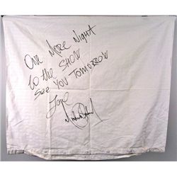 Michael Jackson Dangerous Tour Handwritten/Signed Pillowcase