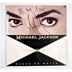 Michael Jackson Signed 12" 45 Black Or White