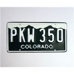 Fast and the Furious Colorado Black And White License Plate Prop