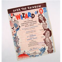 Wizard of Oz Original 1939 Over The Rainbow Sheet Music