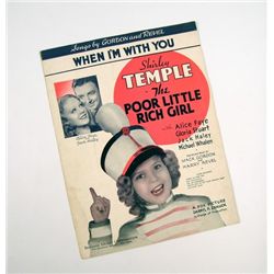 Shirley Temple Original Sheet Music  From Poor Little Rich Girl