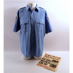 It Could Happen To You  Nicholas Cage Police Shirt & New York Post Newspaper