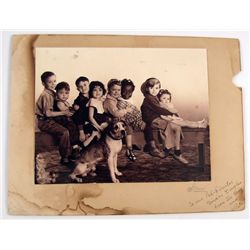 Our Gang Rare 1930'S Signed Photo By Stax