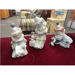 3 Lladro Clown Figures - 3 Times the Money