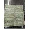 Image 2 : Lot of 10 1935 $1 Silver Certificates