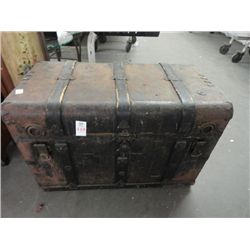 Early Tin Steamer Trunk