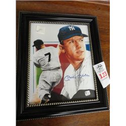 Autographed Mickey Mantle Print