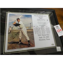 Autographed Willie Mays 50th Home Run Print