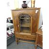 Image 1 : Art Deco Burled Walnut Buffet & China Cupboard