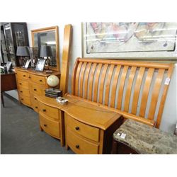 Queen Mission Style Knotted Pine Bedroom Set