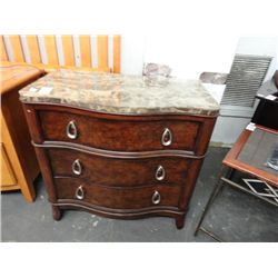 Mahogany Marble Like Top Hall Table