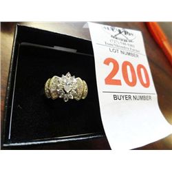 Ladies 14K Gold & Diamond (1 Marquise, 14 Bag, 30 Round Full Cut) - Est. Retail $2250.00