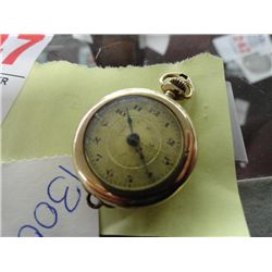 10K Gold Small Pendant Watch - Not Working