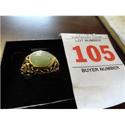 Ladies 14Kt Gold & Jade Ring