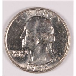 1955-D WASHINGTON QUARTER, MS-65