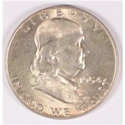 1954-D FRANKLIN HALF DOLLAR, MS-63