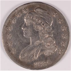 1834 BUST HALF DOLLAR, XF-45  DOUBLED EDGE LETTERS