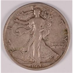 1923-S WALKING LIBERTY HALF DOLLAR, XF, NICE ORIGINAL RARE!!
