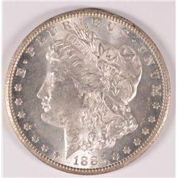 1885-CC MORGAN SILVER DOLLAR, MS-63++ WHITE AND NICE!