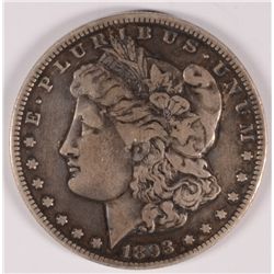 1893-O MORGAN SILVER DOLLAR, VF+   A KEY TO THE MORGAN DOLLAR SERIES