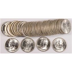 1950-D WASHINGTON SILVER QUARTER ROLL ( 40 ) COINS, MS-64-65-66