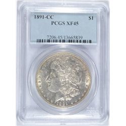 1891-CC MORGAN DOLLAR PCGS XF-45