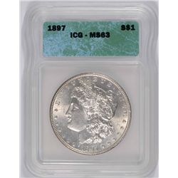 1897 MORGAN DOLLAR ICG MS-63