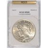 Image 1 : 1923 PEACE DOLLAR HCGS MS-66 (HOLDER HAS CRACKS)